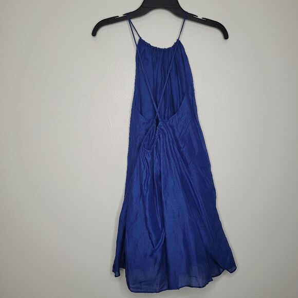 Banana Rebublic Ramie Backless Halter dress  Mini Casual Summer Size Small P - Picture 4 of 9